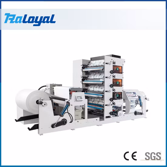 Fully Automatic High Speed Shopping Paper Bag Paper Cup Rolling Kraft Kfc Paper Flexo Printing Machine